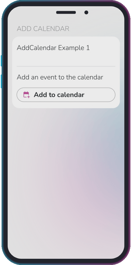 The app showing the results of the sample code from Example 1.