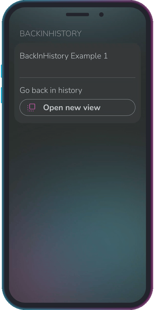 The app showing the results of the sample code from Example 1.