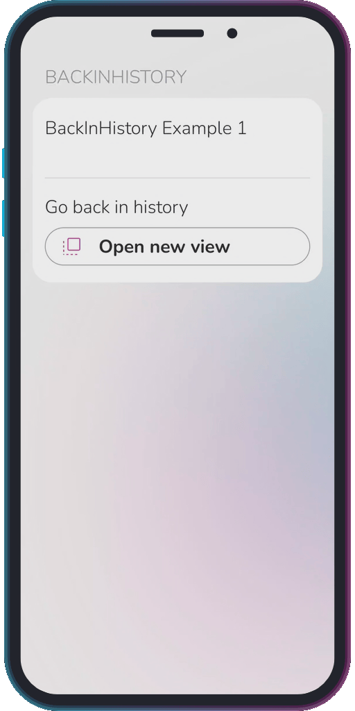 The app showing the results of the sample code from Example 1.