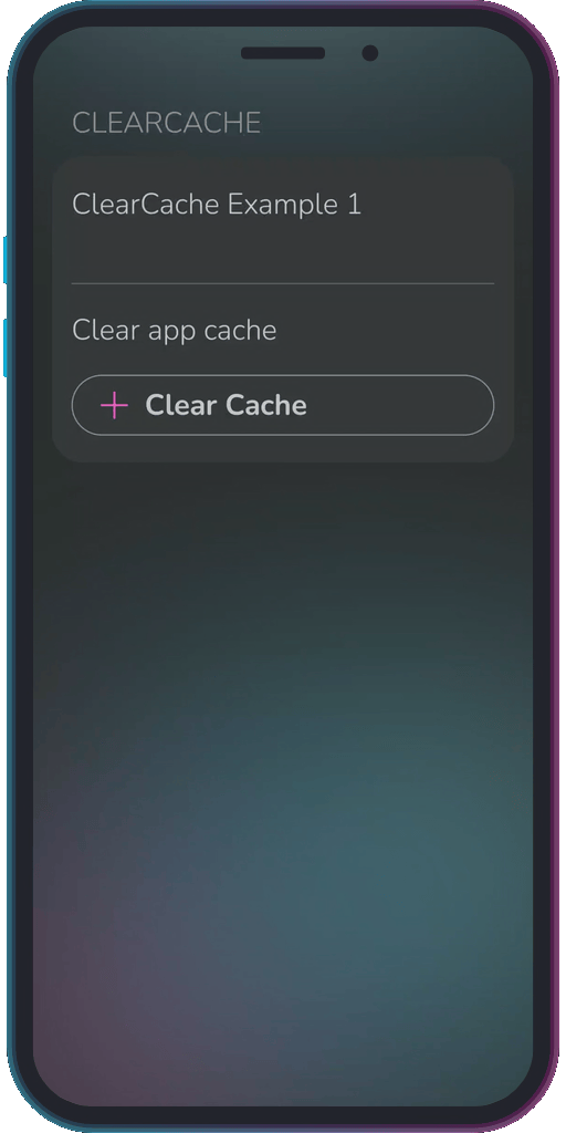 The app showing the results of the sample code from Example 1.