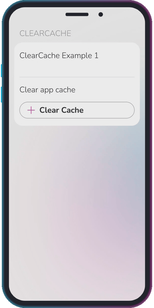 The app showing the results of the sample code from Example 1.