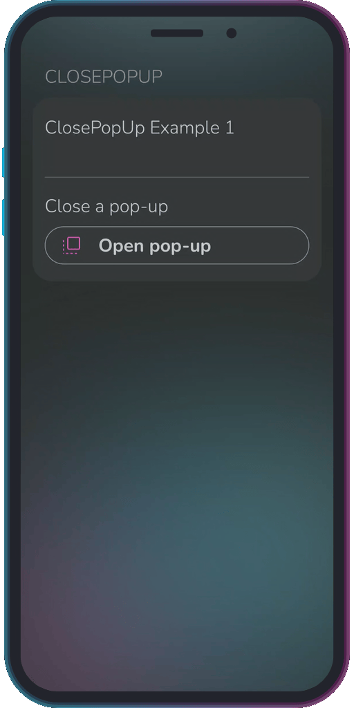 The app showing the results of the sample code from Example 1.