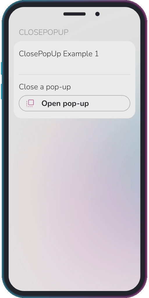 The app showing the results of the sample code from Example 1.
