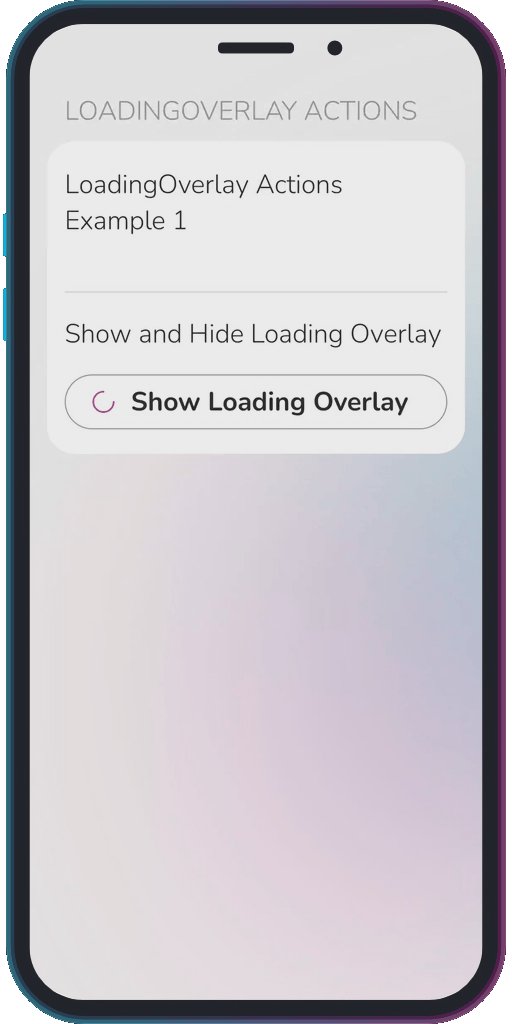 The app showing the results of the sample code from Example 1.