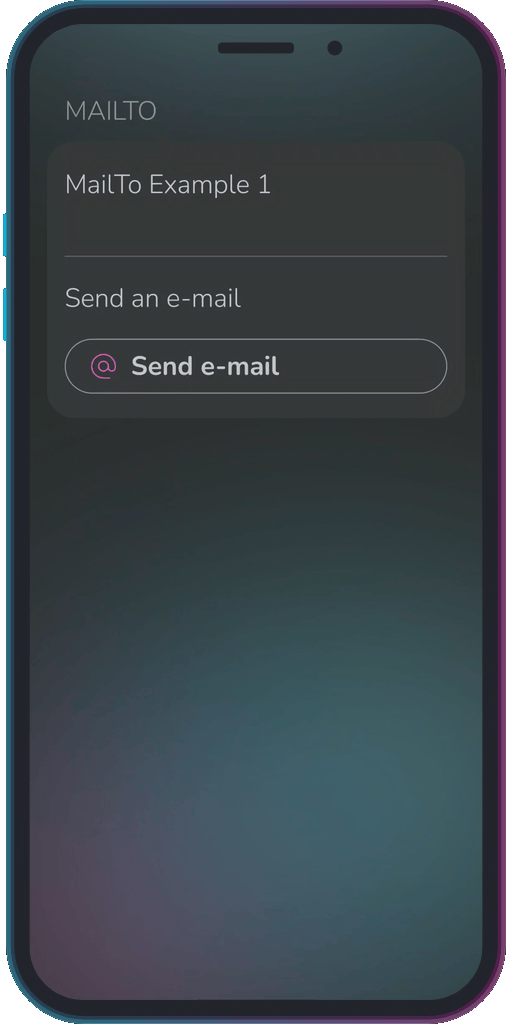 The app showing the results of the sample code from Example 1.