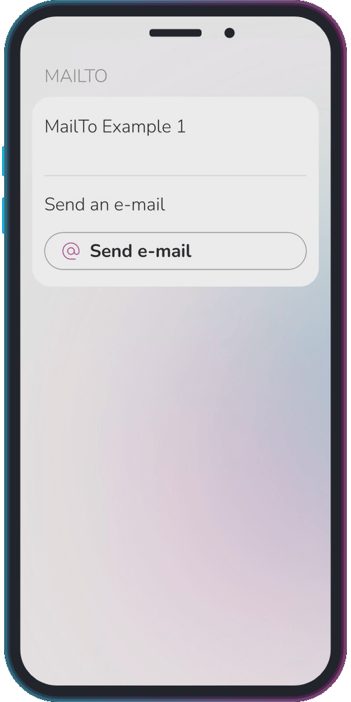 The app showing the results of the sample code from Example 1.