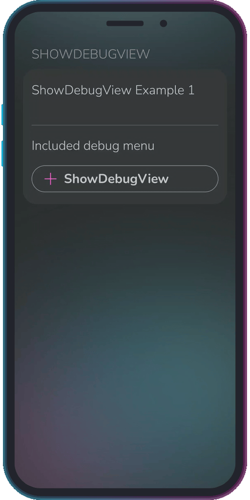 The app showing the results of the sample code from Example 1.