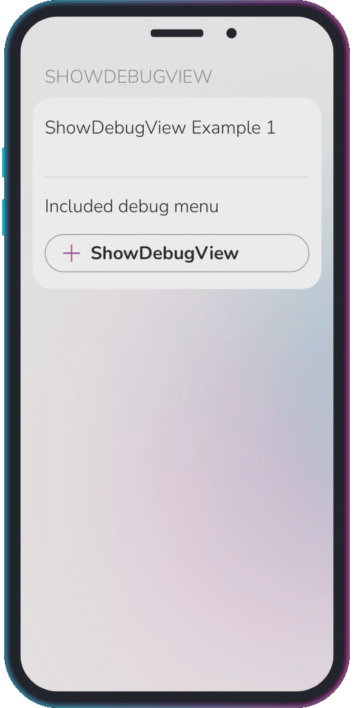 The app showing the results of the sample code from Example 1.