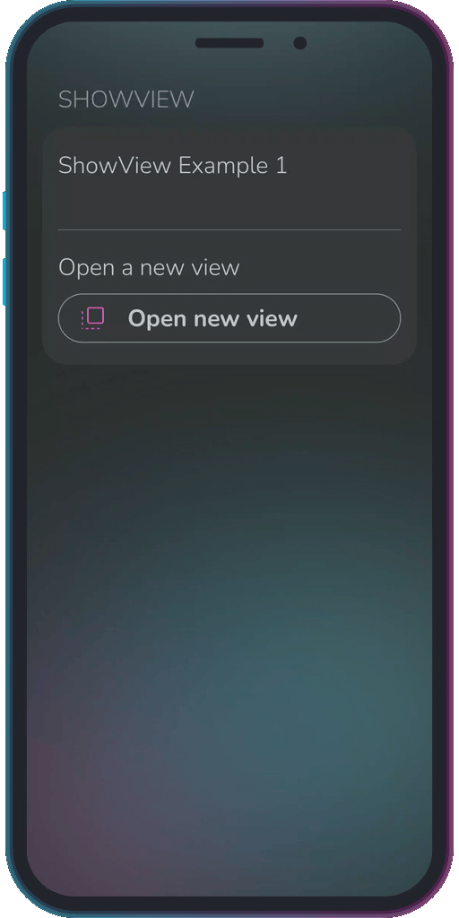 The app showing the results of the sample code from Example 1.