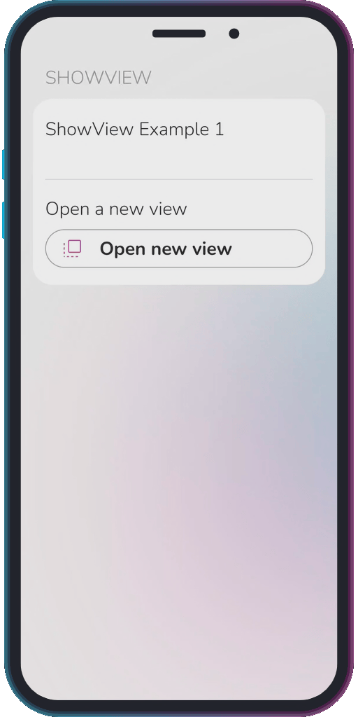 The app showing the results of the sample code from Example 1.