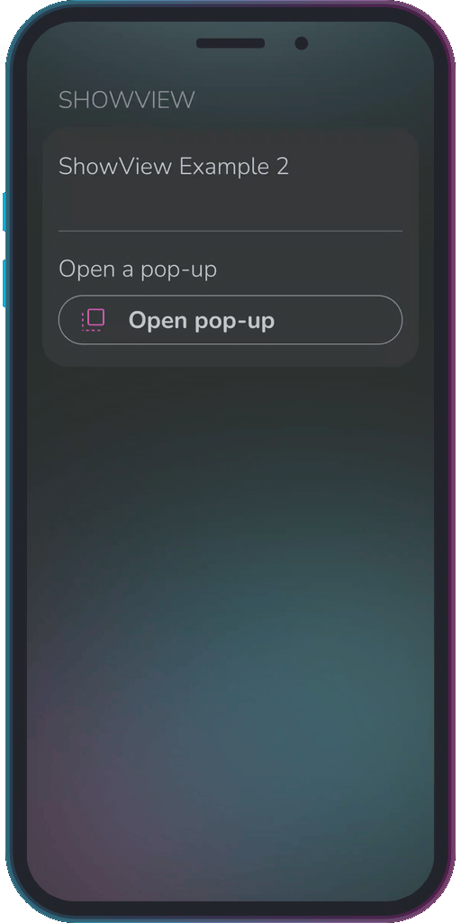 The app showing the results of the sample code from Example 1.