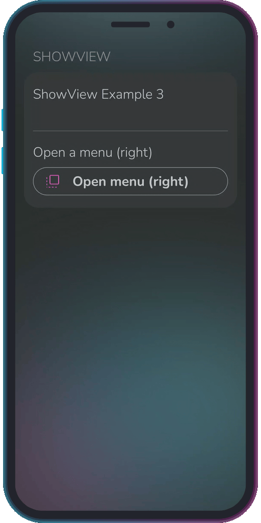 The app showing the results of the sample code from Example 1.