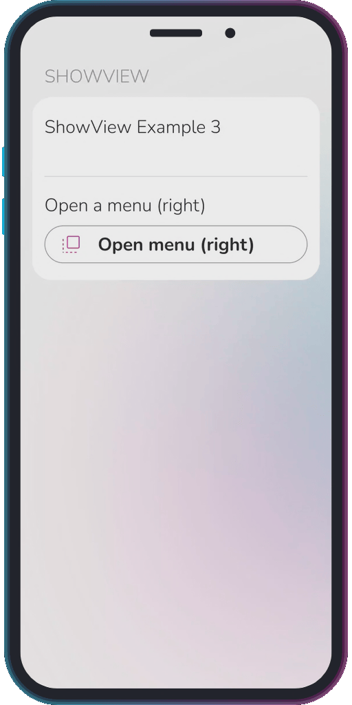 The app showing the results of the sample code from Example 1.