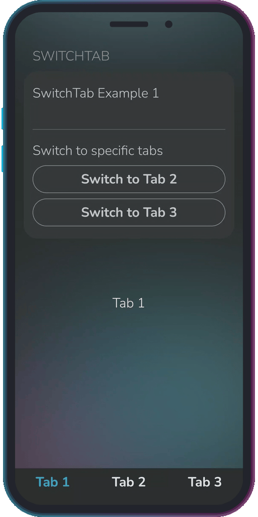 The app showing the results of the sample code from Example 1.