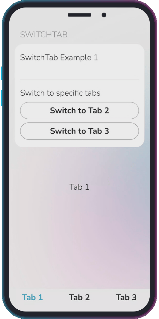 The app showing the results of the sample code from Example 1.