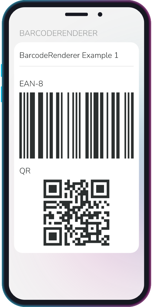 Screenshot of the app showing the results of the sample code from Example 1.