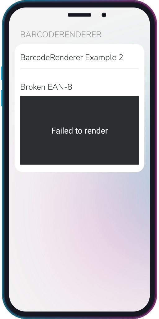 Screenshot of the app showing the results of the sample code from Example 2.