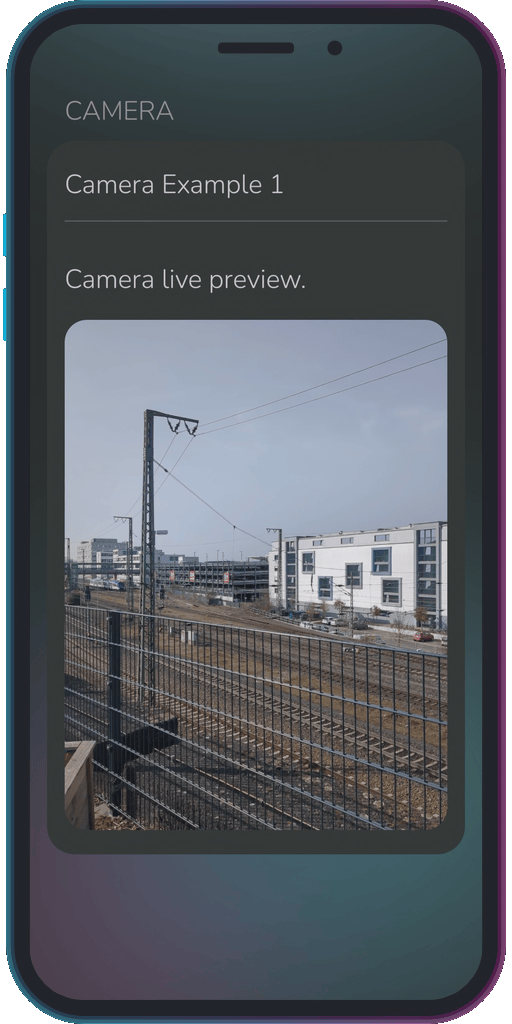 The app showing the results of the sample code from Example 1.