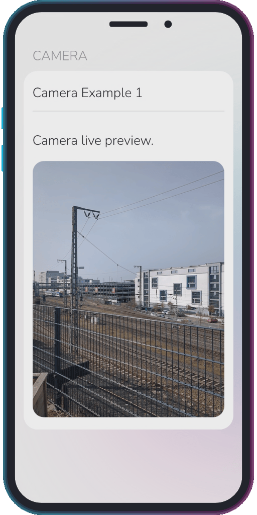 The app showing the results of the sample code from Example 1.