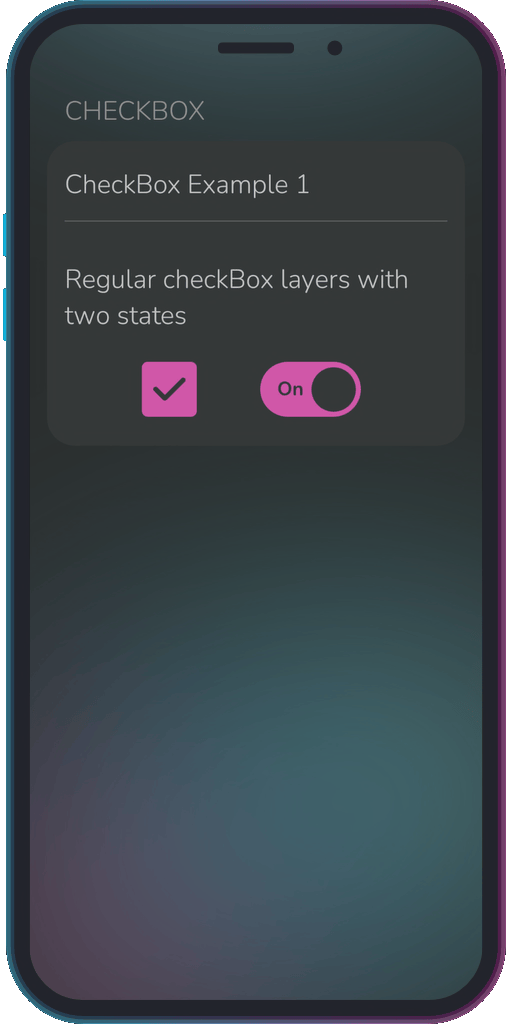 Screenshot of the app showing the results of the sample code from Example 1.