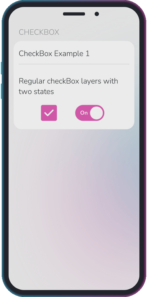The app showing the results of the sample code from Example 1.