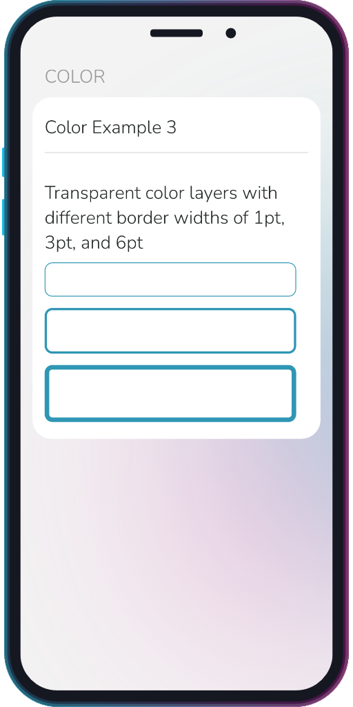 The app showing the results of the sample code from Example 3.