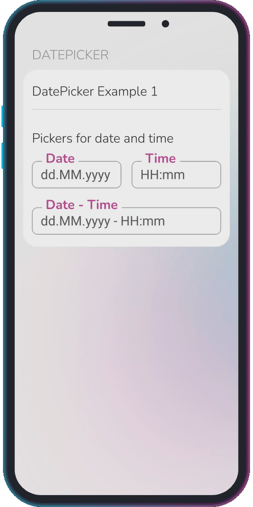Screencapture of the app showing the results of the sample code from Example 1.