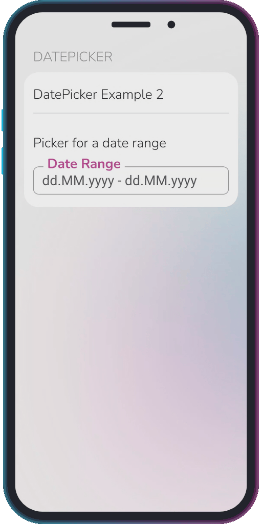 Screencapture of the app showing the results of the sample code from Example 2.