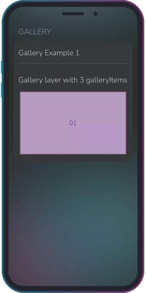 Screencapture of the app showing the results of the sample code from Example 1.