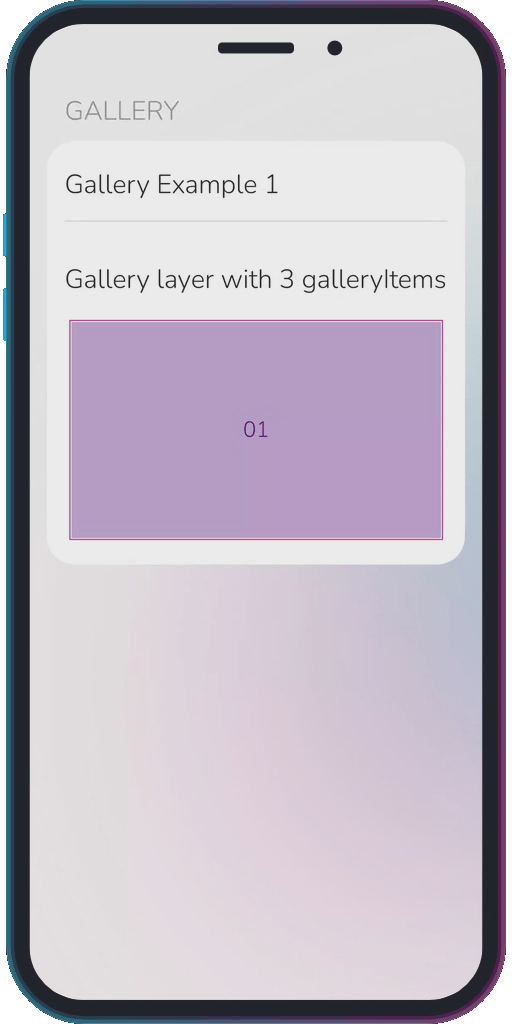 Screencapture of the app showing the results of the sample code from Example 1.