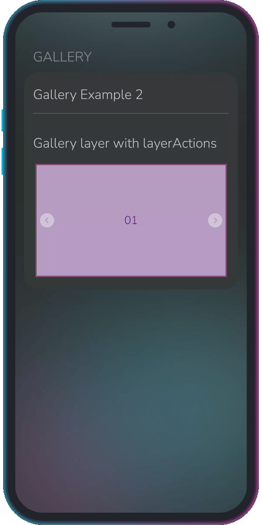 Screencapture of the app showing the results of the sample code from Example 2.
