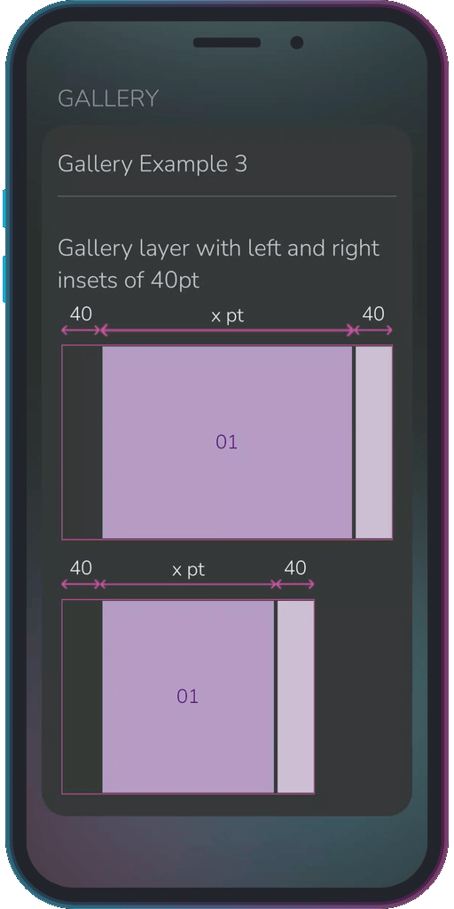 Screencapture of the app showing the results of the sample code from Example 3.