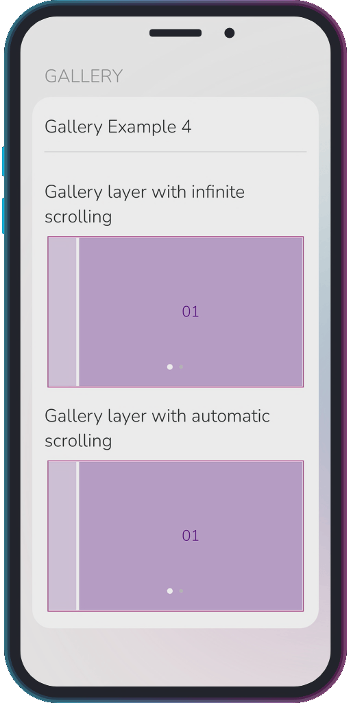 Screencapture of the app showing the results of the sample code from Example 4.