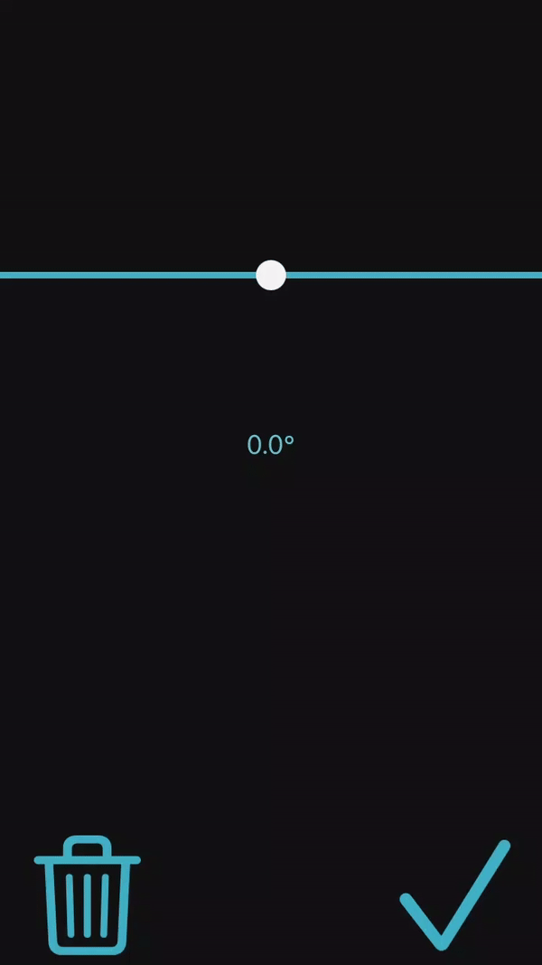 Screencapture of the app showing the results of the sample code from Example 1.