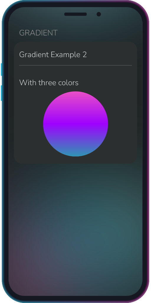 The app showing the results of the sample code from Example 2.