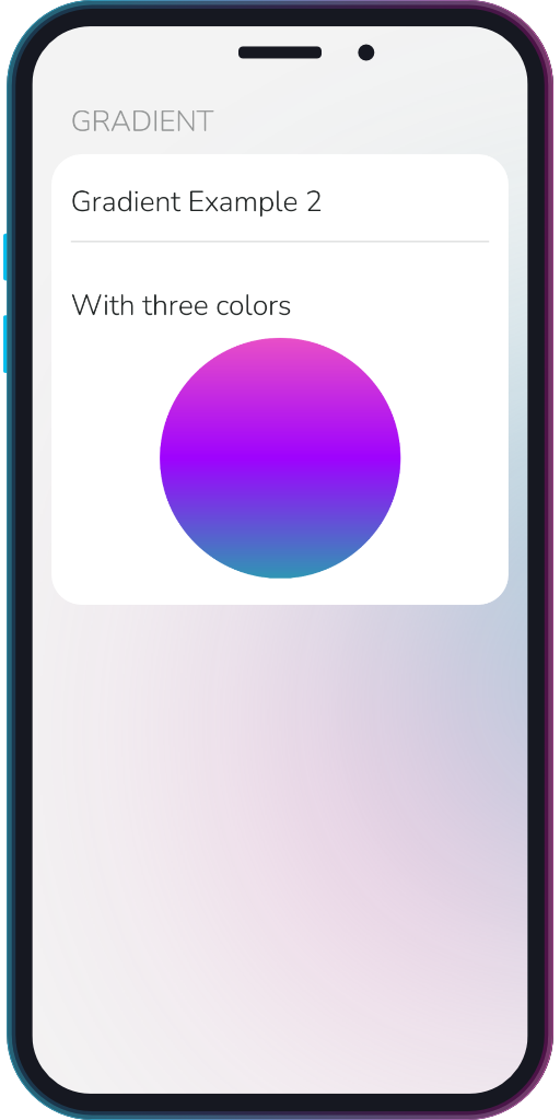 The app showing the results of the sample code from Example 2.