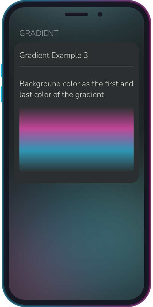 The app showing the results of the sample code from Example 3.