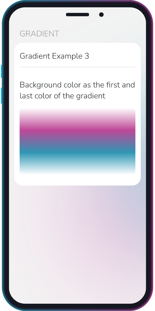 The app showing the results of the sample code from Example 3.