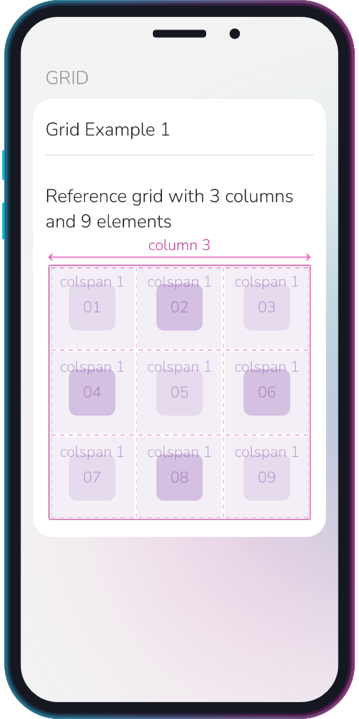 The app showing the results of the sample code from Example 1.