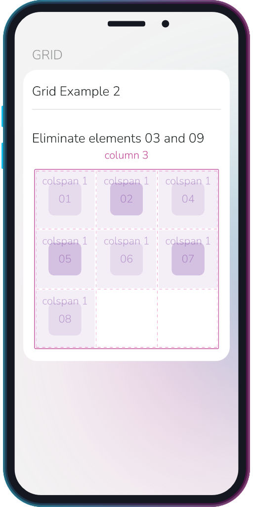 The app showing the results of the sample code from Example 2.