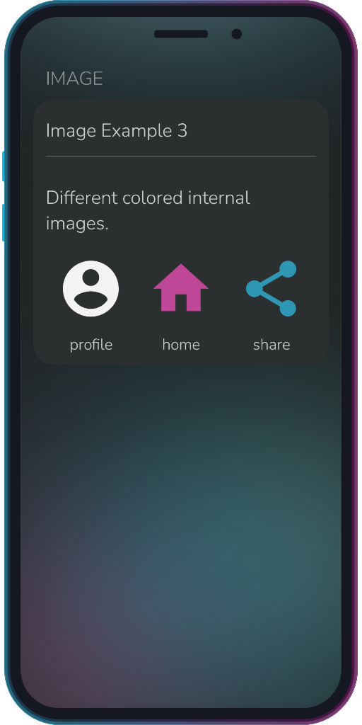The app showing the results of the sample code from Example 3.