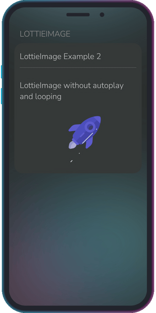 The app showing the results of the sample code from Example 2.