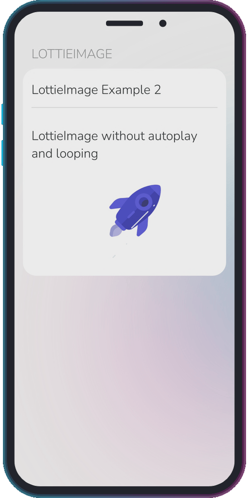 The app showing the results of the sample code from Example 2.