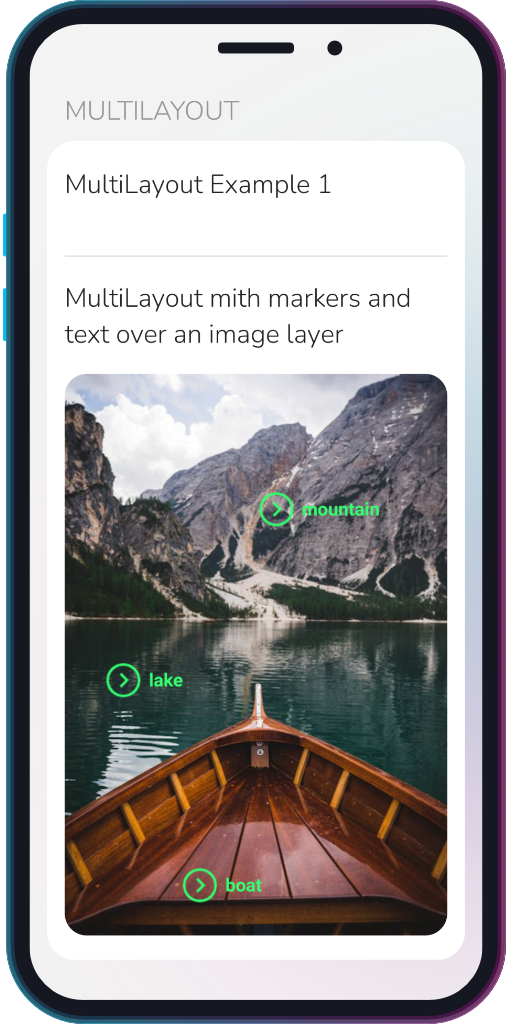 The app showing the results of the sample code from Example 1.