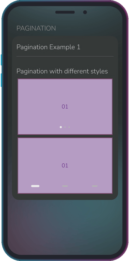 Screencapture of the app showing the results of the sample code from Example 1.