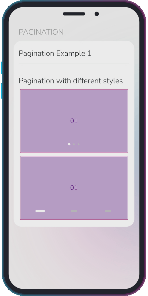 Screencapture of the app showing the results of the sample code from Example 1.