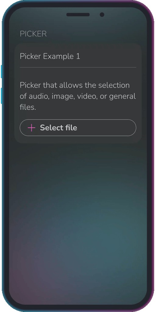 The app showing the results of the sample code from Example 1.