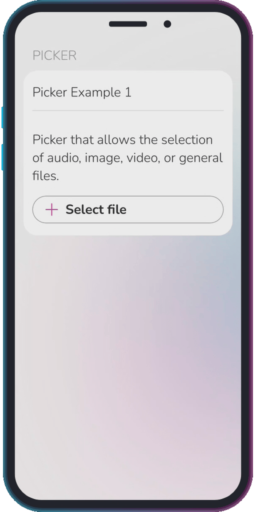The app showing the results of the sample code from Example 1.