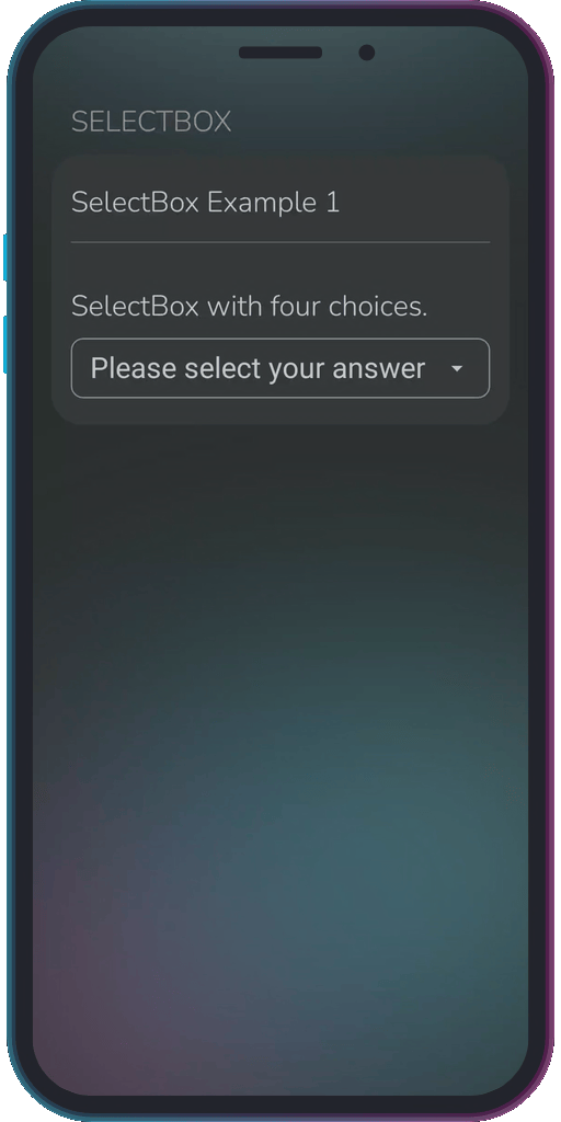 The app showing the results of the sample code from Example 1.