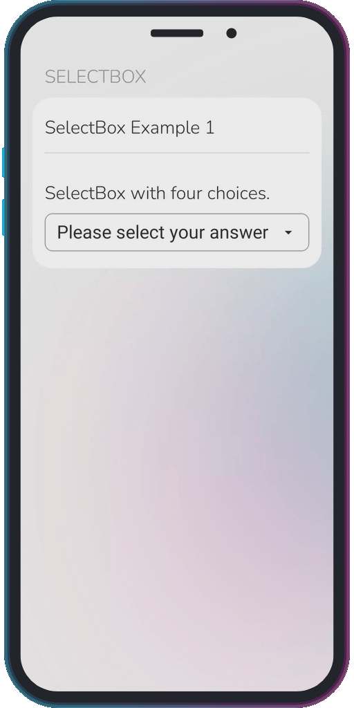 The app showing the results of the sample code from Example 1.